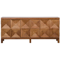 Quadrant 3 Door Sideboard Dark Walnut