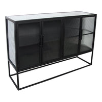 Tandy Glass & Black Iron Cabinet