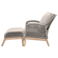 Lulu Platinum Rope Outdoor Footstool