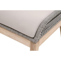 Lulu Platinum Rope Outdoor Footstool