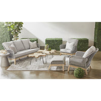 Lulu Platinum Rope Outdoor Footstool