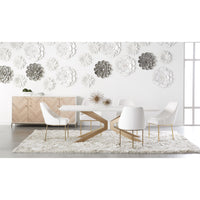 Patricia Ivory & Gold Dining Chair, Set of 2