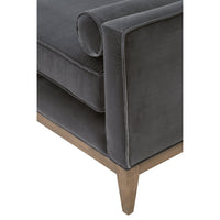 Preston Dove Gray Velvet Sofa Chair