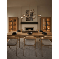 Artemis Chandelier Polished Nickel with Champagne Glass
