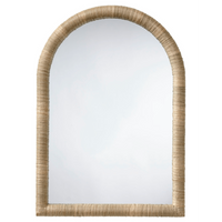 Hill Arched Natural Seagrass Wall Mirror