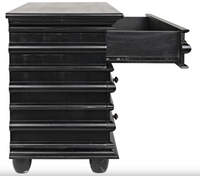 Ascona 3-Drawer Chest, Hand Rubbed Black