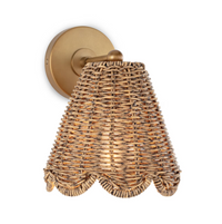 Kismet Hanging Sconce in Natural Brass & Polished Nickel