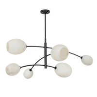 Artemis Chandelier Oil Rubbed Bronze with Alabaster Glass