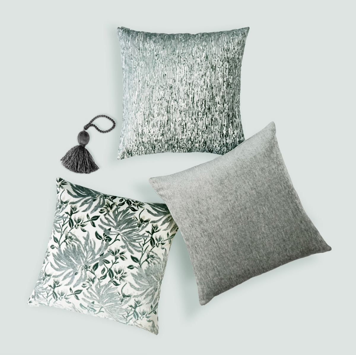 Yanbu Grey Throw Pillow