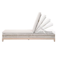 Tootsie Taupe & White Rope Outdoor Chaise Lounge