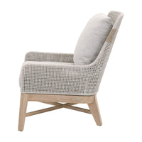 Tootsie Taupe & White Rope Outdoor Club Chair