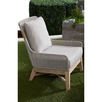 Tootsie Taupe & White Rope Outdoor Club Chair