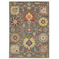 Lucca Charcoal & Multi Traditional Rug