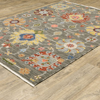 Lucca Charcoal & Multi Traditional Rug