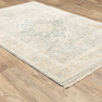Malabar Beige & Grey Chenille Traditional Rug