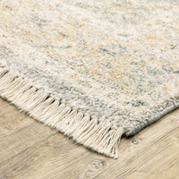 Malabar Beige & Grey Chenille Traditional Rug