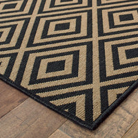 Marina Black & Tan Outdoor Rug