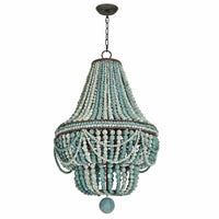 Malibu Chandelier Weathered Blue
