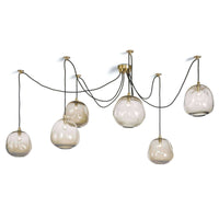 Molten Spider Large Smoke Glass & Natural Brass