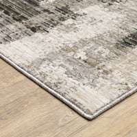 Nebulous Ivory, Grey & Black Contemporary Rug