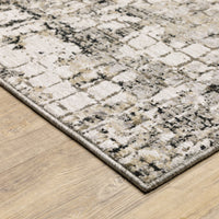 Nebulous Grey, Ivory & Black Contemporary Rug