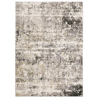 Nebulous Beige, Ivory & Black Contemporary Rug