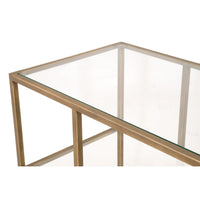 Bozeman Low Brass Bookcase