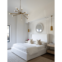 Cobra Small and Large Chandelier in Polished Nickel, Oil Rubbed Bronze, and Natural Brass