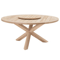 Bally Gray Teak Outdoor Lazy Susan