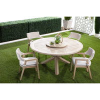 Bally Gray Teak Outdoor Lazy Susan