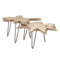 Dante Gray Teak Nesting Coffee Table