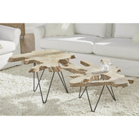 Dante Gray Teak Nesting Coffee Table