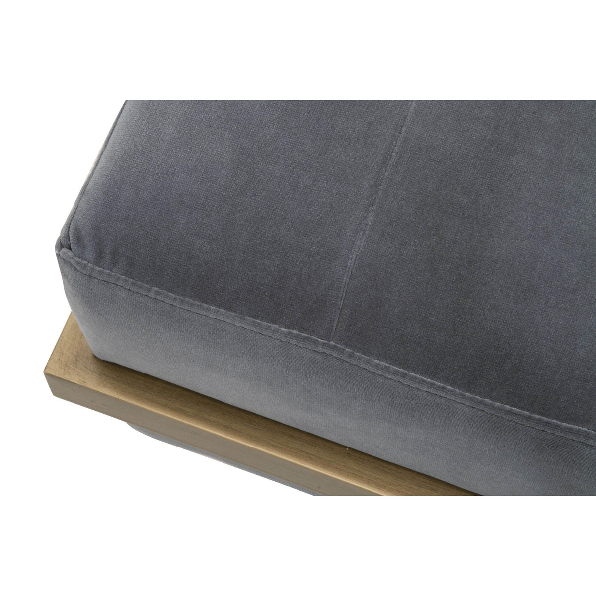 Frannie Gray Velvet Upholstered Bench