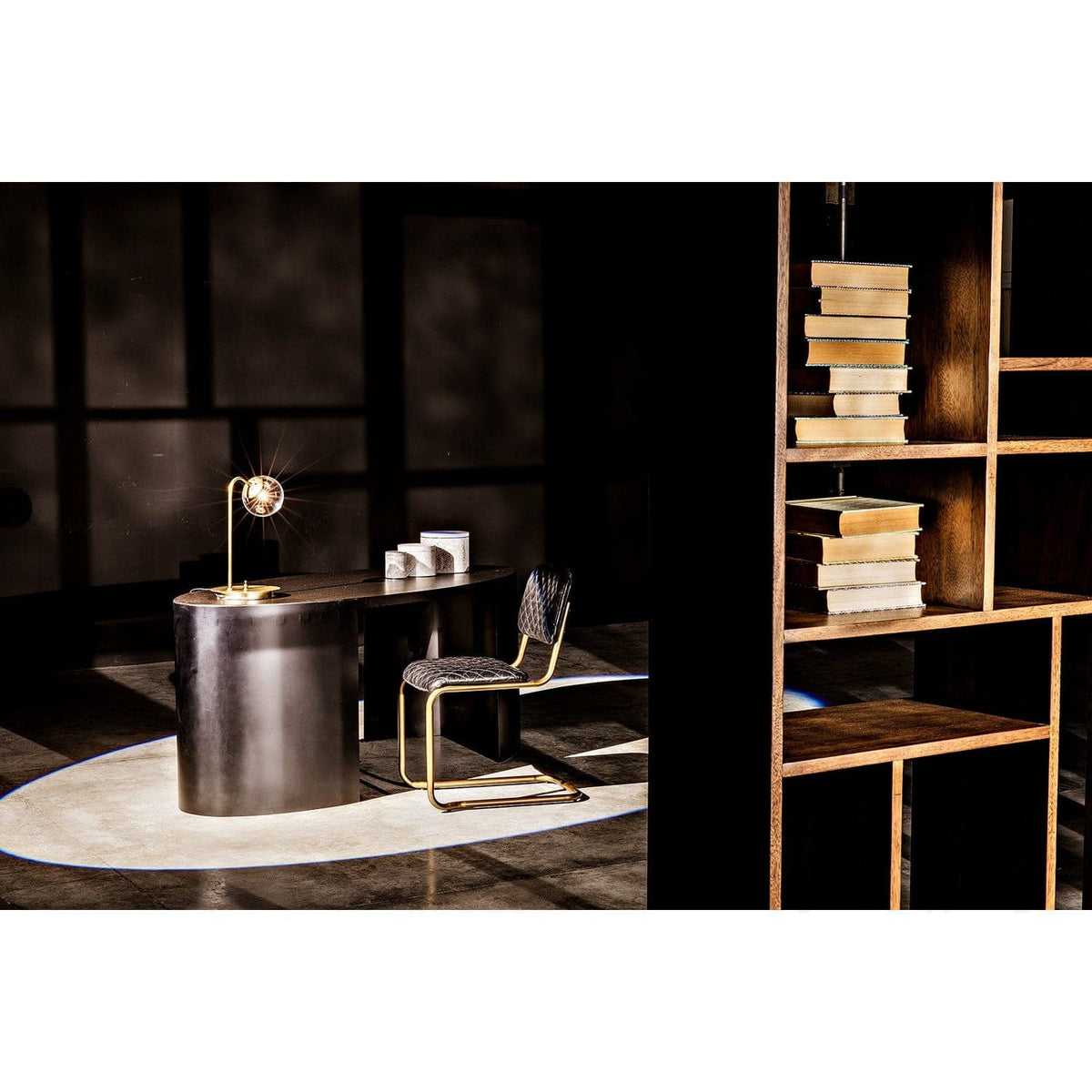 Malic Shelf Dark Walnut