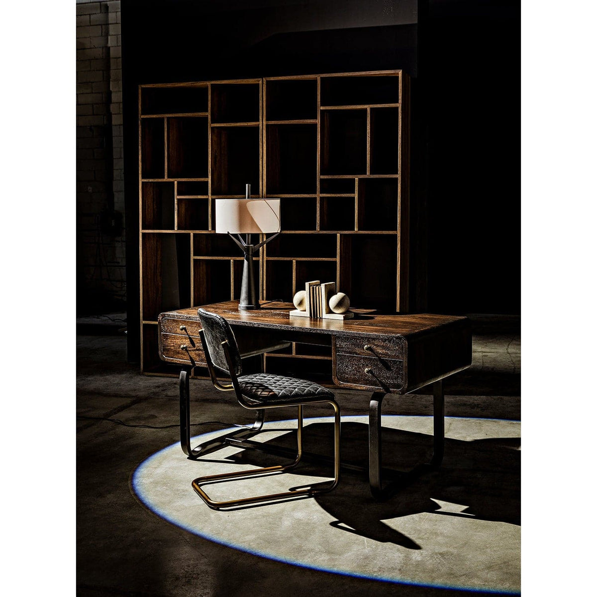 Malic Shelf Dark Walnut