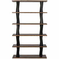 Mood Bookcase Ebony and Dark Walnut