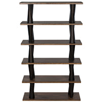 Mood Bookcase Ebony and Dark Walnut