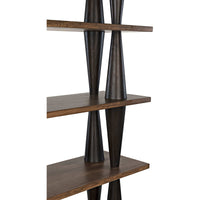 Mood Bookcase Ebony and Dark Walnut