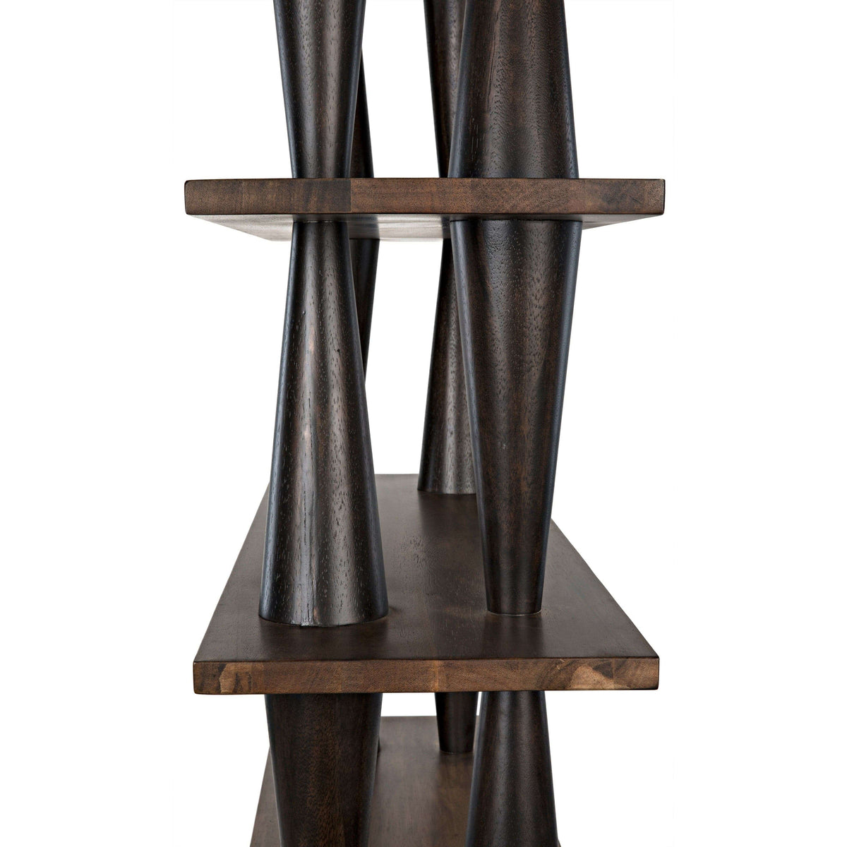 Mood Bookcase Ebony and Dark Walnut