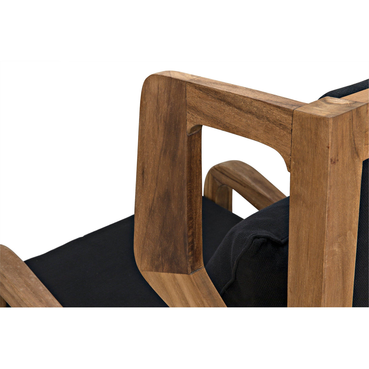 Carol Teak & Black Upholstered Chair
