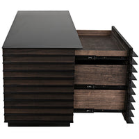 Elevation Sideboard Ebony Walnut with Steel