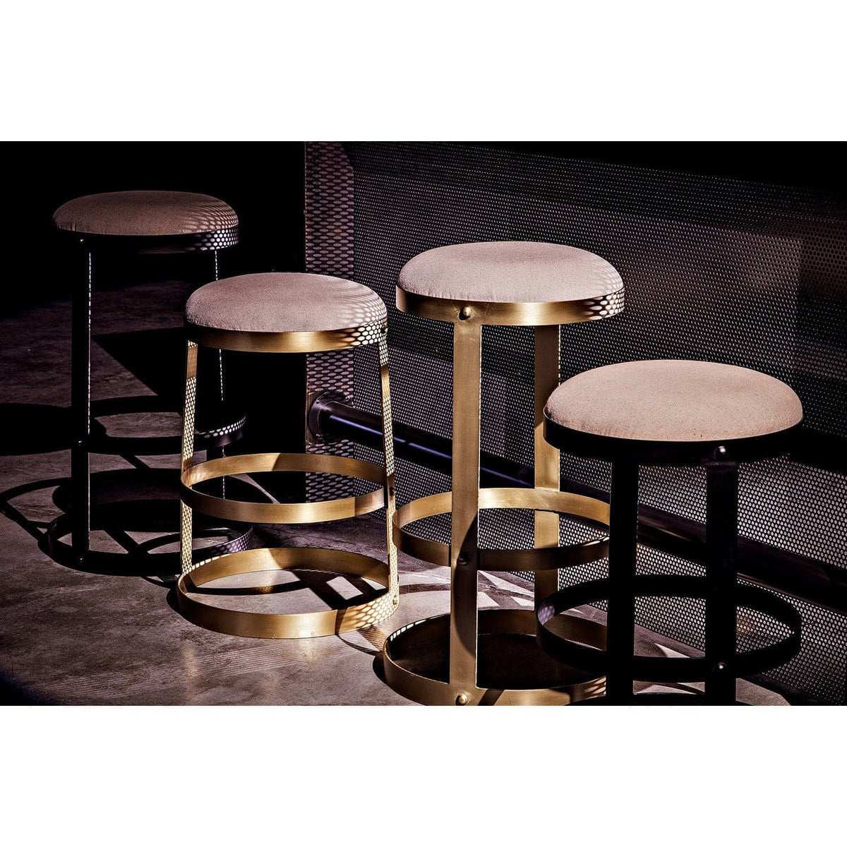 Dior Counter Stool Black Steel