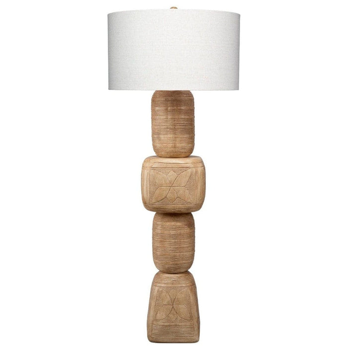 Wood Totem Floor Lamp