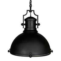 Metal Marine Fixture Pendant Black Steel