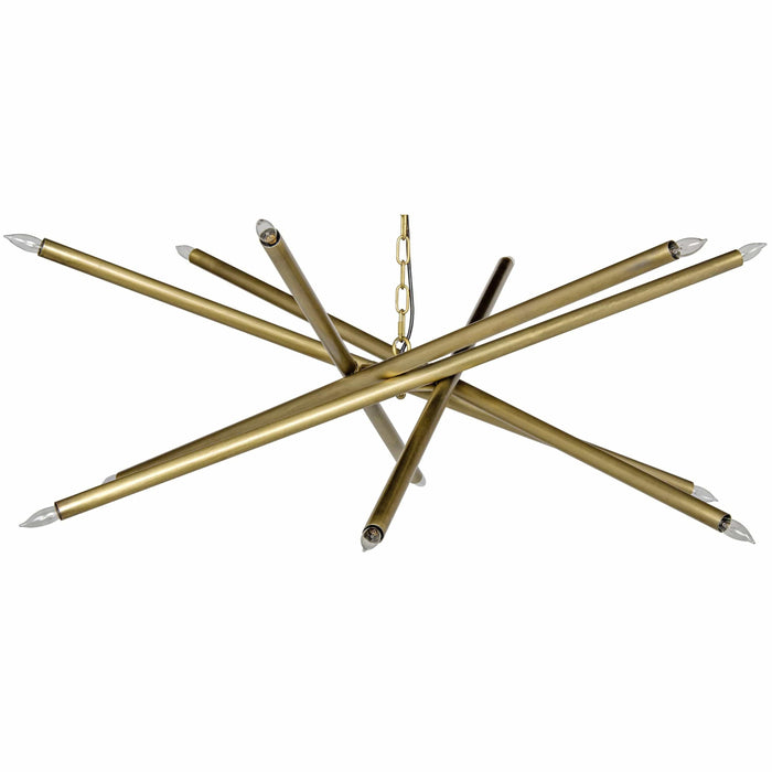 Ikram Large Chandelier Metal with Brass Finish