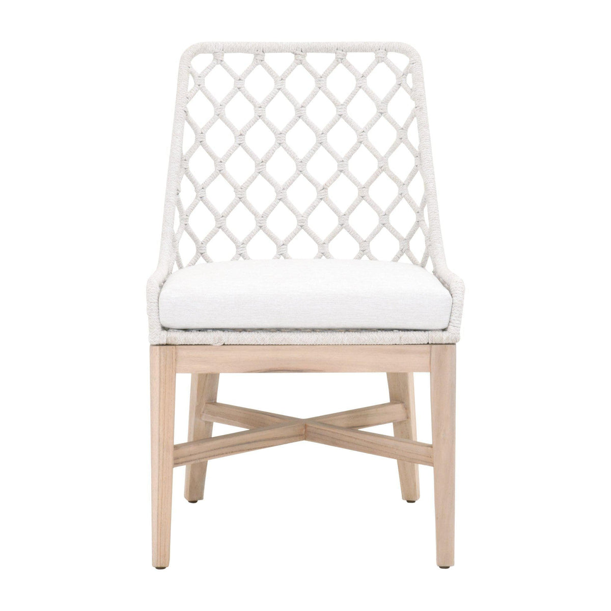 Lois White Rope Outdoor Dining Chair