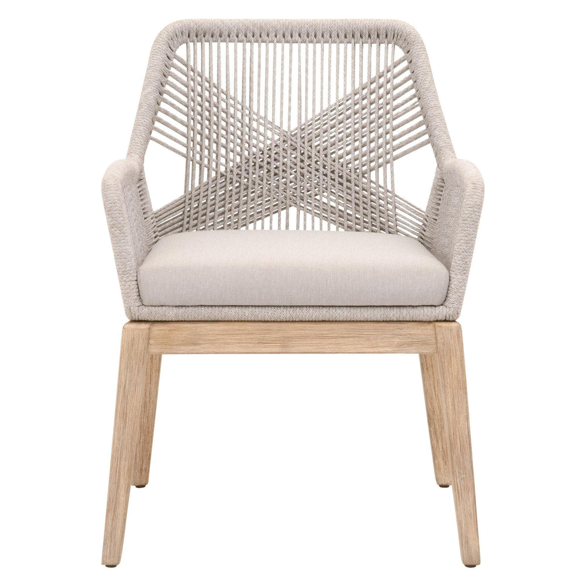Lulu Taupe Rope Arm Chair, Set of 2