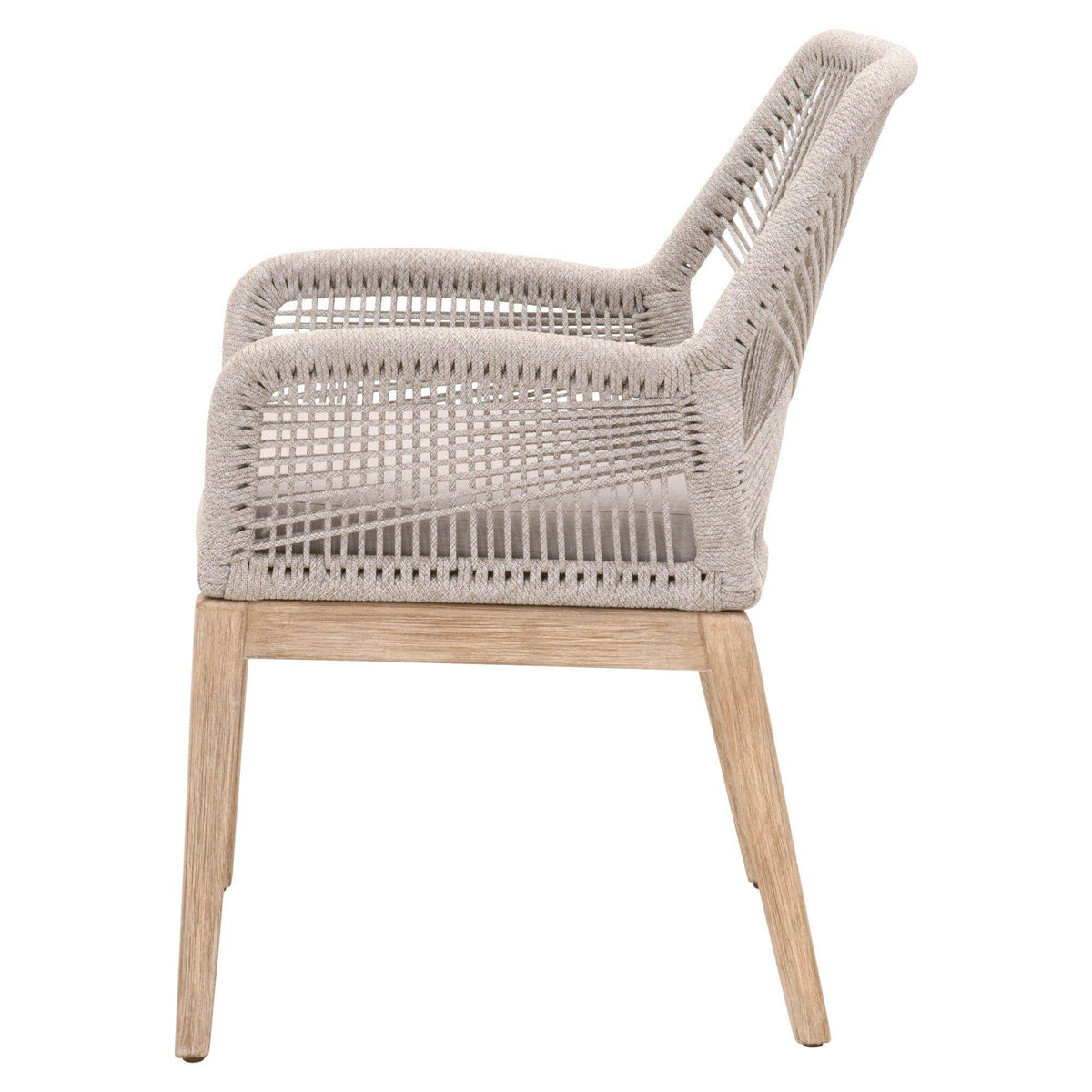 Lulu Taupe Rope Arm Chair, Set of 2