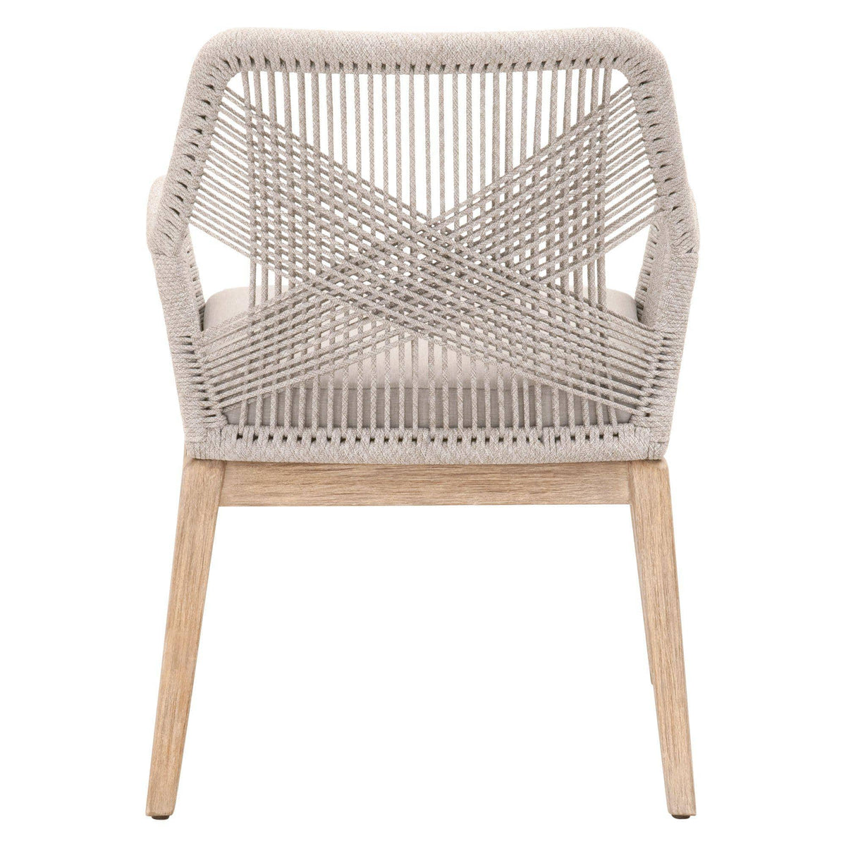 Lulu Taupe Rope Arm Chair, Set of 2