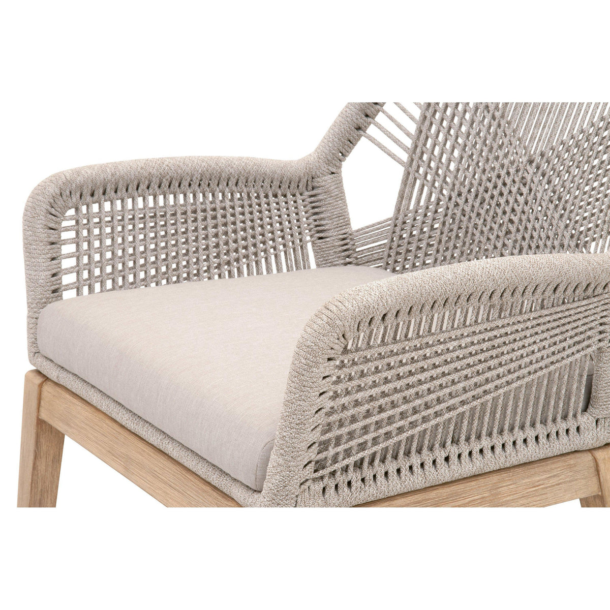 Lulu Taupe Rope Arm Chair, Set of 2